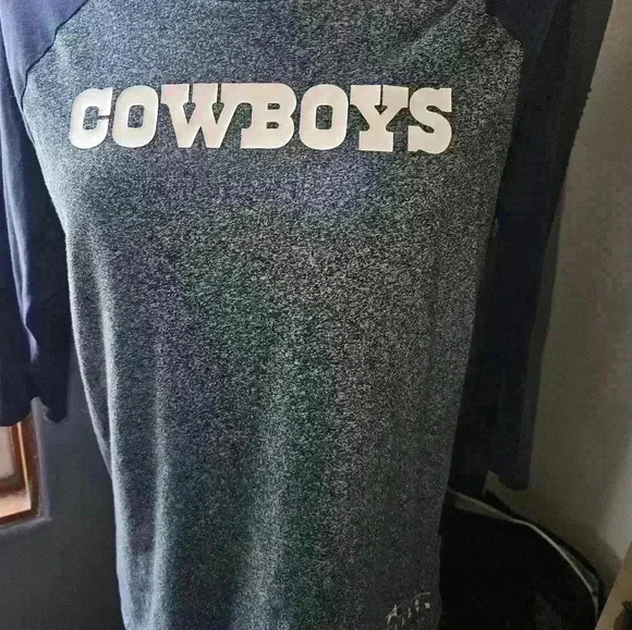 The Nike Tee Cowboys Womans Xl 3/4 Sleeve Shirt Size Xl - Picture 6 of 11